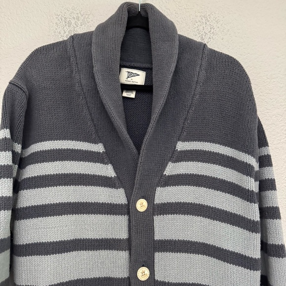 Gant by Michael Bastian Blue Nautical Stripe Shawl Collar Cardigan Sweater Large - Picture 3 of 15